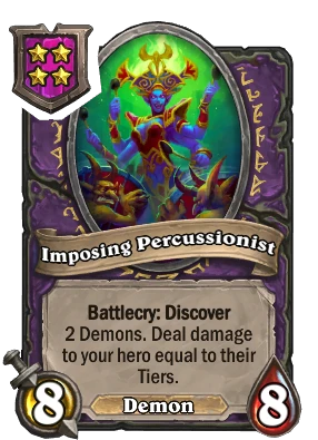 Imposing Percussionist Card Image