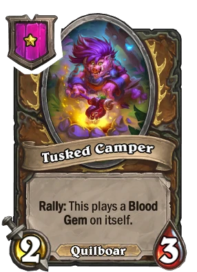 Tusked Camper Card Image