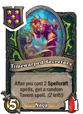 Timewarped Secretary Card Image