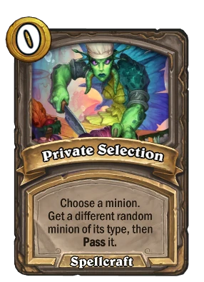 Private Selection Card Image