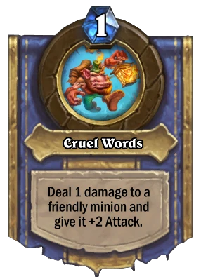 Cruel Words Card Image