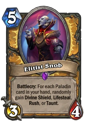 Elitist Snob Card Image