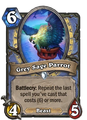 Grey Sage Parrot Card Image