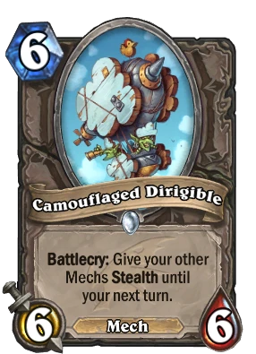 Camouflaged Dirigible Card Image