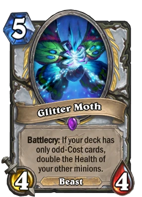 Glitter Moth Card Image