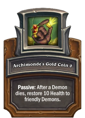 Archimonde's Gold Coin {0} Card Image