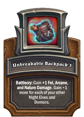 Unbreakable Backpack 3 Card Image