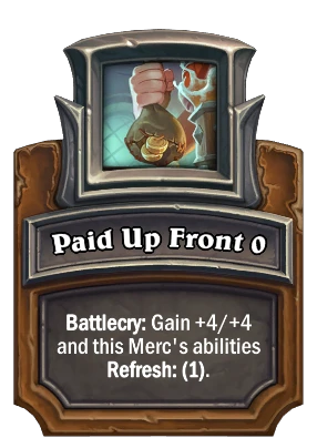 Paid Up Front {0} Card Image