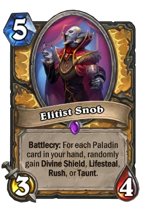 Elitist Snob Card Image