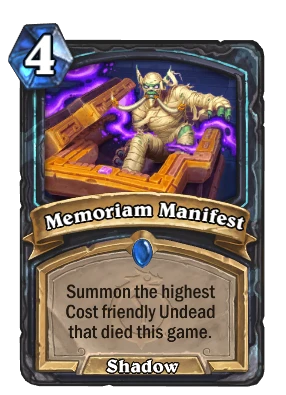 Memoriam Manifest Card Image