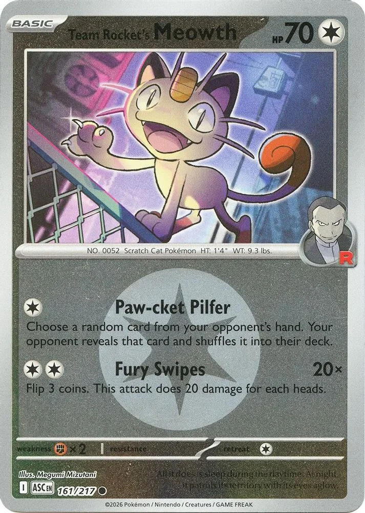 Team Rocket's Meowth (Energy Symbol Pattern)