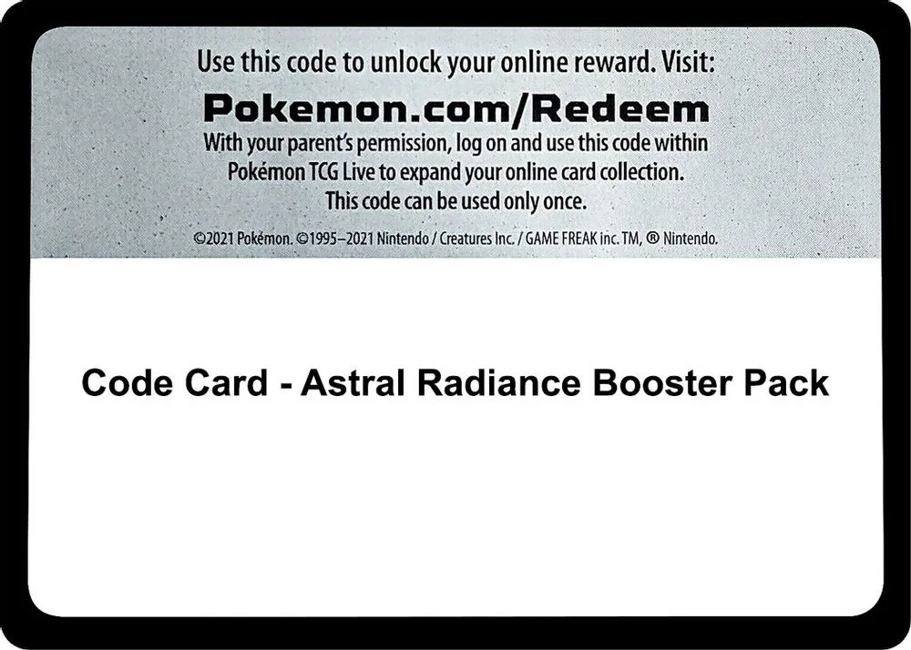 Code Card - Astral Radiance Booster Pack
