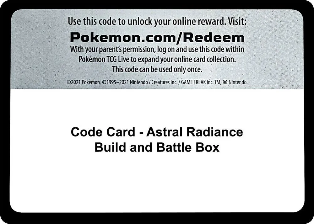 Code Card - Astral Radiance Build and Battle Box