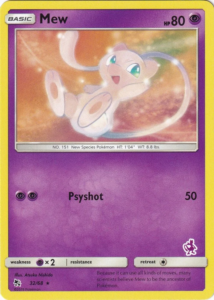 Mew - 32/68 (Mewtwo Stamped)