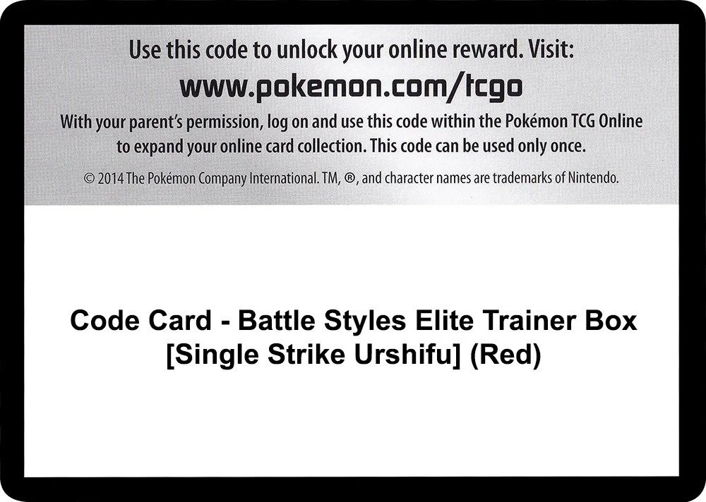 Code Card - Battle Styles Elite Trainer Box [Single Strike Urshifu] (Red)