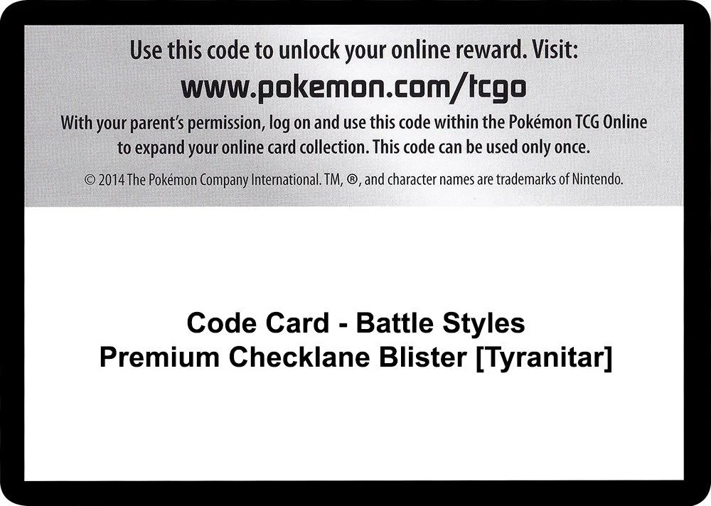 Code Card - Battle Styles Premium Checklane Blister [Tyranitar]