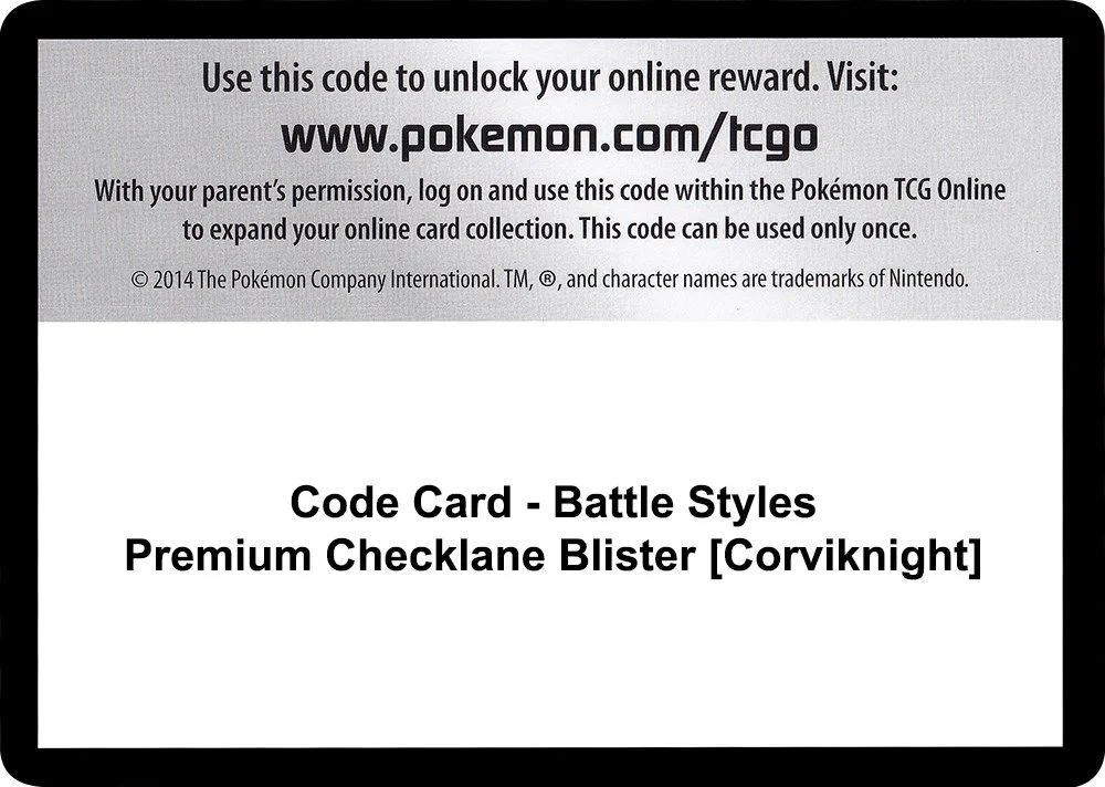 Code Card - Battle Styles Premium Checklane Blister [Corviknight]