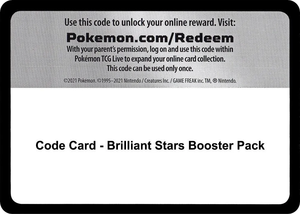 Code Card - Brilliant Stars Booster Pack