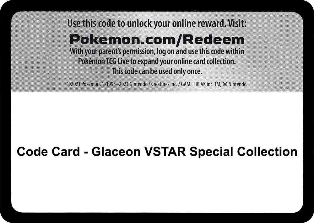 Code Card - Glaceon VSTAR Special Collection