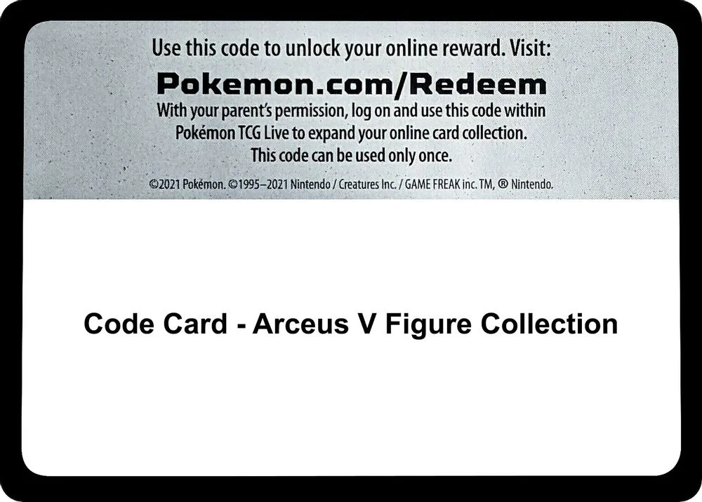 Code Card - Arceus V Figure Collection
