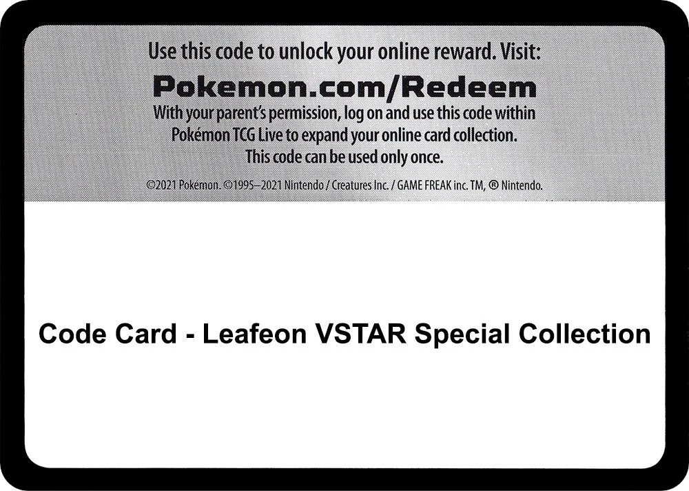 Code Card - Leafeon VSTAR Special Collection