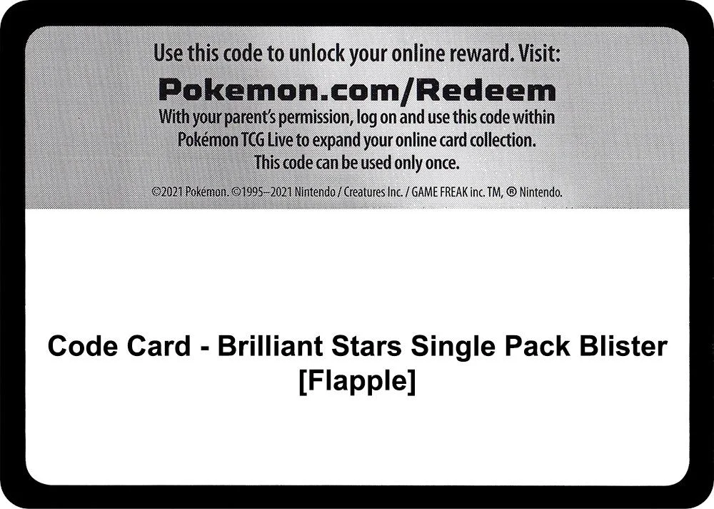 Code Card - Brilliant Stars Single Pack Blister [Flapple]