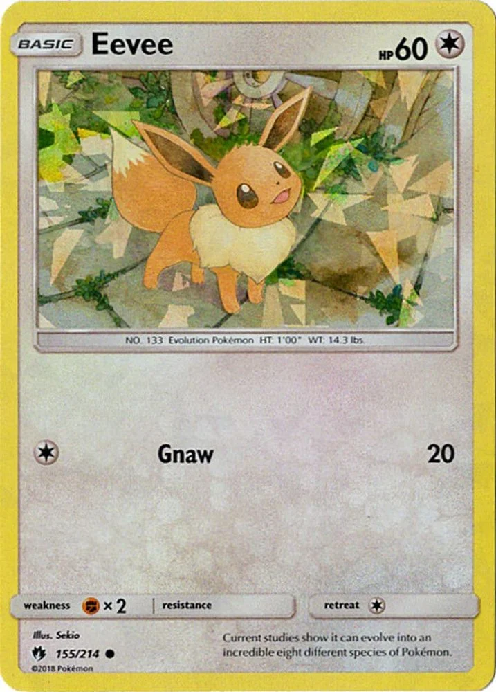 Eevee - 155/214 (Let's Play, Eevee!) (Cracked Ice Holo)