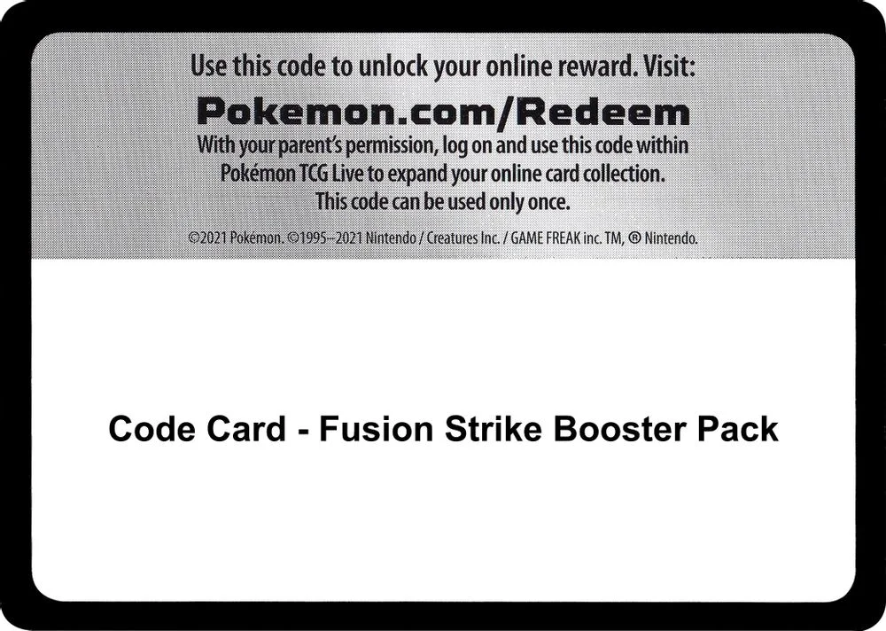 Code Card - Fusion Strike Booster Pack