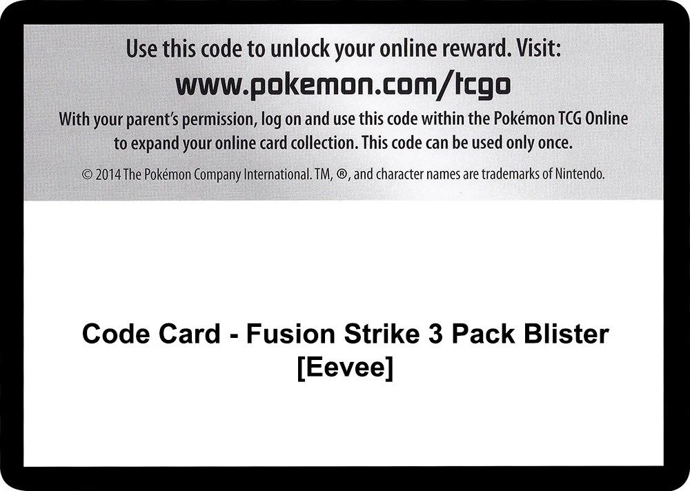 Code Card - Fusion Strike 3 Pack Blister [Eevee]