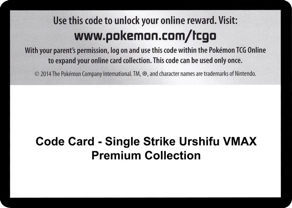 Code Card - Single Strike Urshifu VMAX Premium Collection