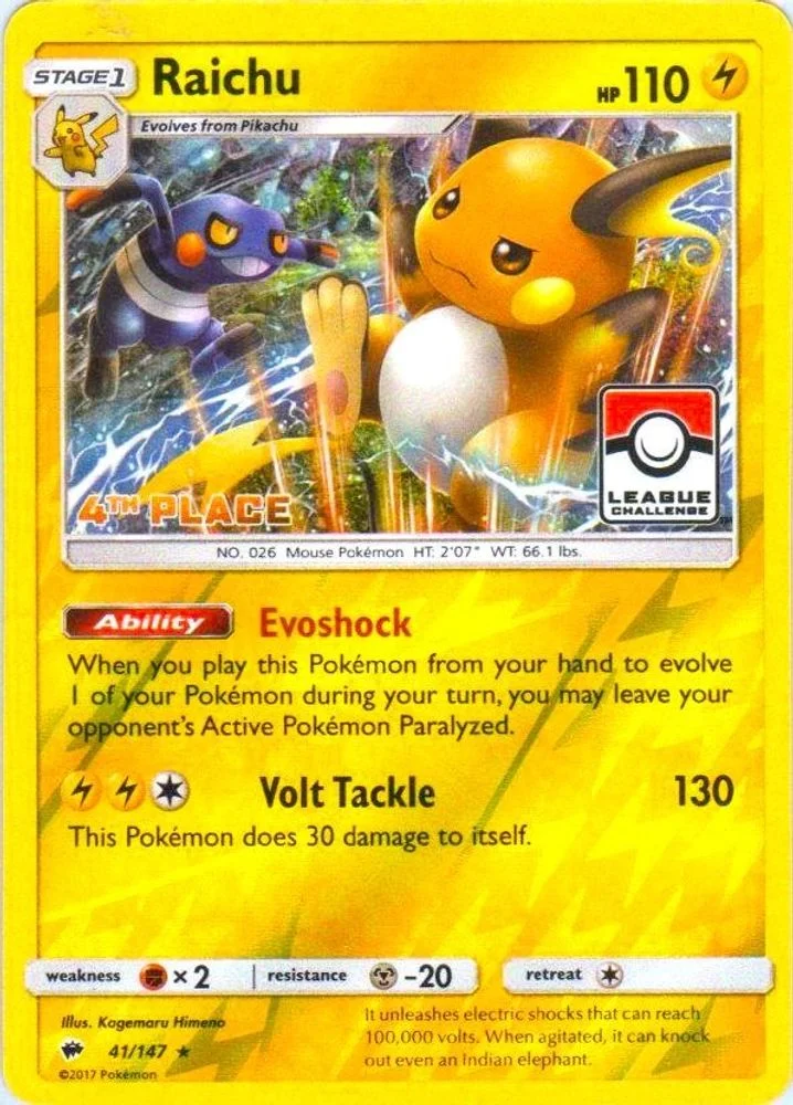 Raichu - 41/147 (League Challenge) [4th Place]