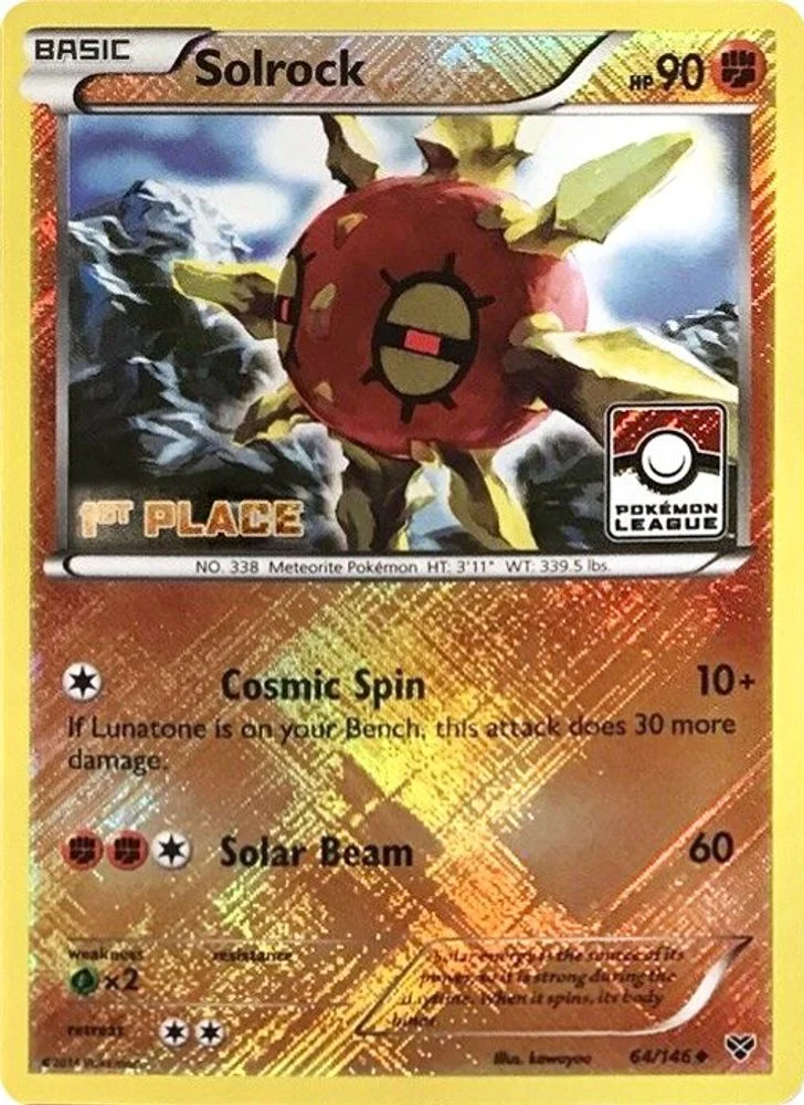 Solrock - 64/146 (Pokemon League) [1st Place]
