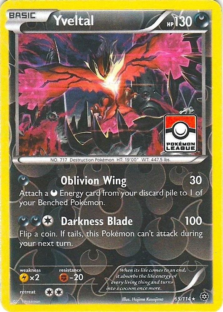 Yveltal - 65/114 (Pokemon League)