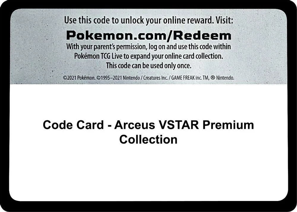 Code Card - Arceus VSTAR Premium Collection