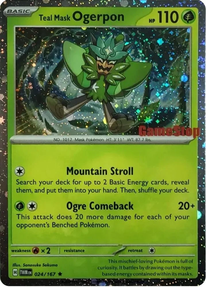 Teal Mask Ogerpon (Cosmos Holo) (Gamestop Exclusive)