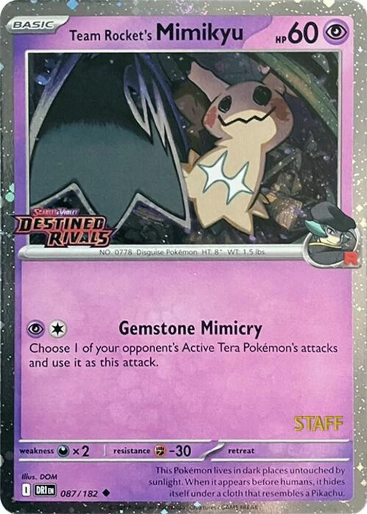 Team Rocket's Mimikyu (Prerelease) [Staff]