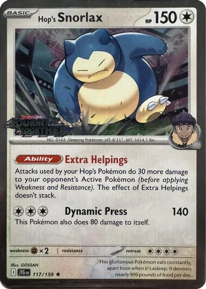 Hop's Snorlax - 117/159 (Cosmos Holo)