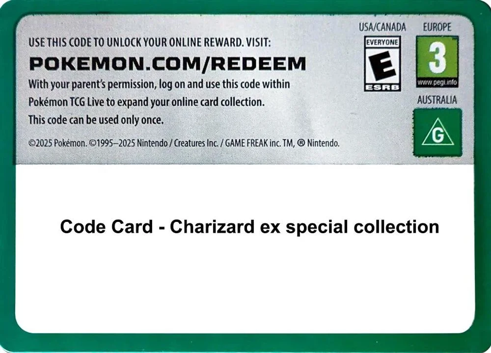 Code Card - Charizard ex special collection