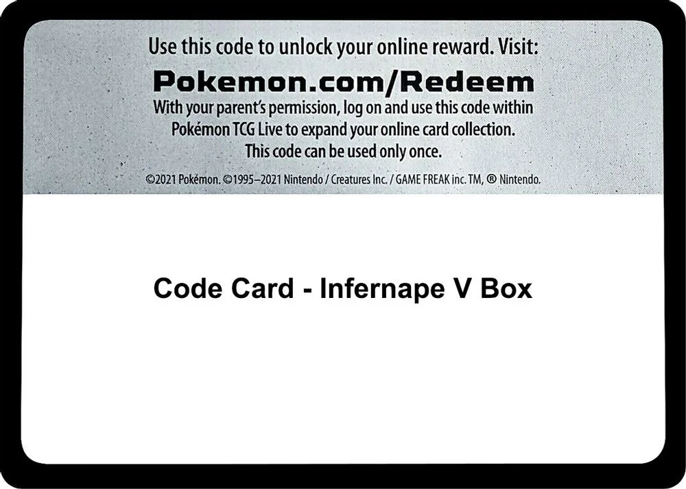 Code Card - Infernape V Box