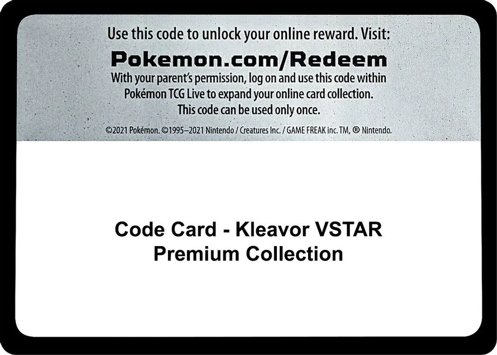 Code Card - Kleavor VSTAR Premium Collection