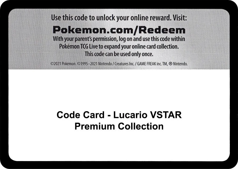 Code Card - Lucario VSTAR Premium Collection