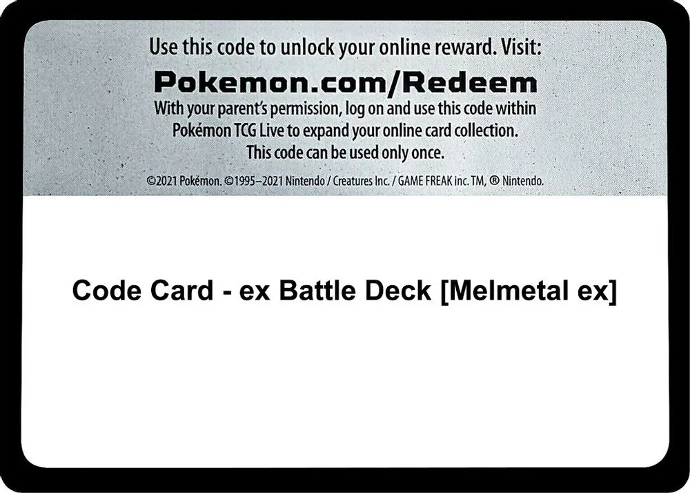 Code Card - ex Battle Deck [Melmetal ex]