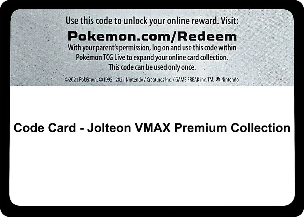 Code Card - Jolteon VMAX Premium Collection