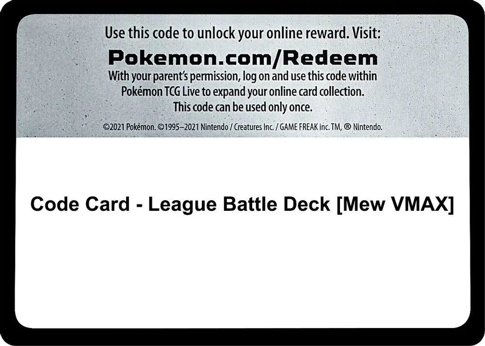 Code Card - League Battle Deck [Mew VMAX]