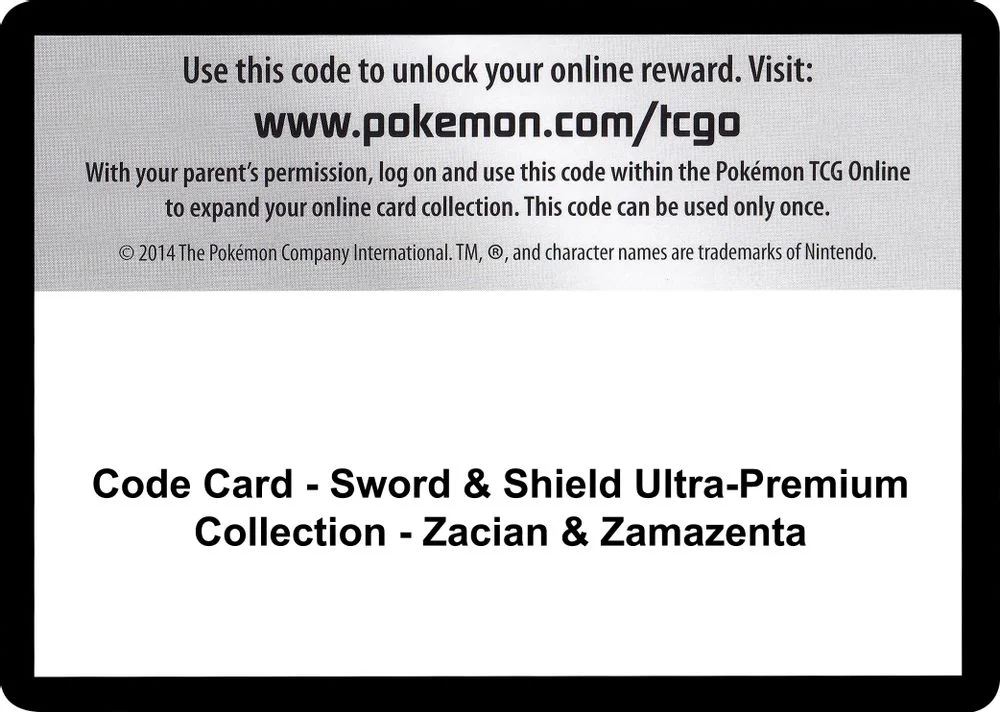 Code Card - Sword & Shield Ultra-Premium Collection - Zacian & Zamazenta