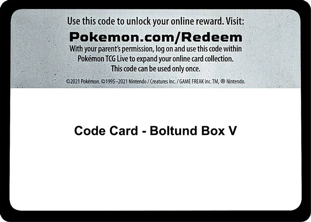 Code Card - Boltund Box V