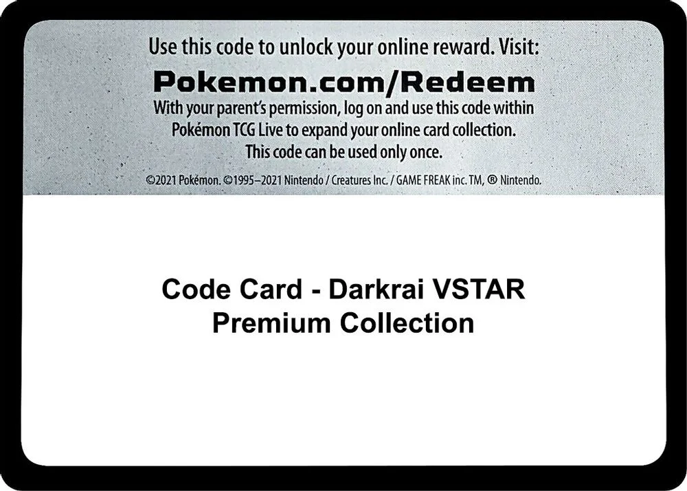 Code Card - Darkrai VSTAR Premium Collection