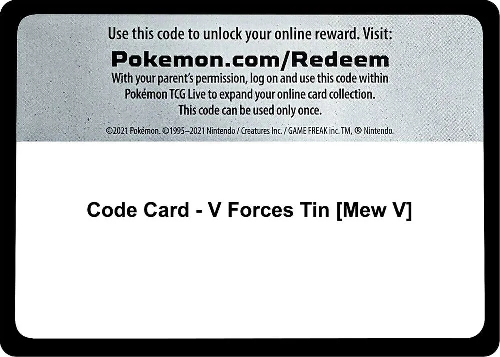 Code Card - V Forces Tin [Mew V]