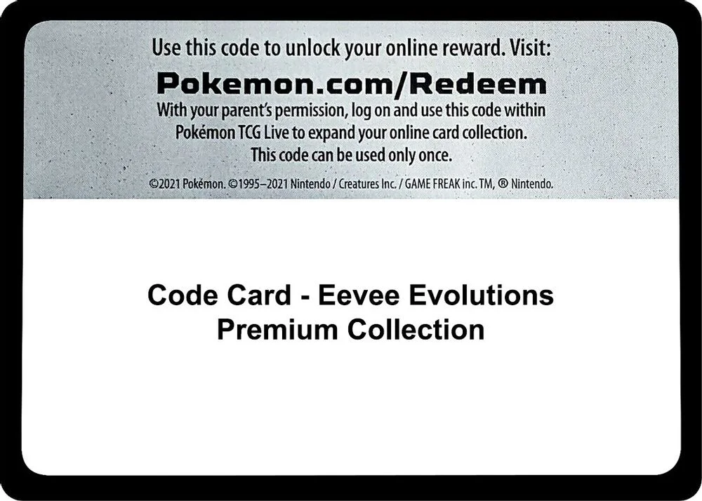 Code Card - Eevee Evolutions Premium Collection