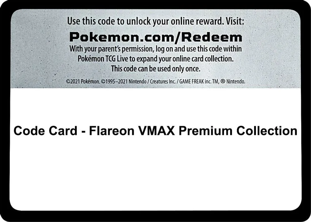 Code Card - Flareon VMAX Premium Collection
